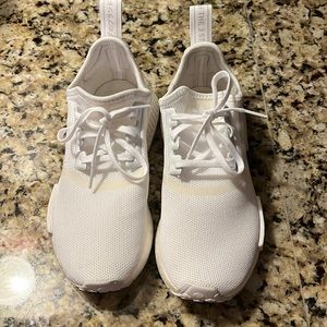 Adidas NMD R1 all white shoes